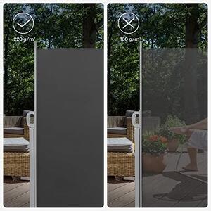 Copertina solara laterala, Songmics, Gri, 180x450 cm