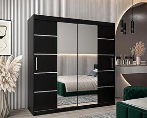 Dressing Marissa, 160x60x200cm, cu oglinda, Wenge, Pal 18 mm