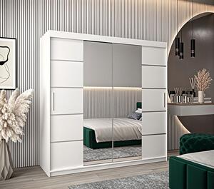 Dressing Marissa, 160x60x200cm, cu oglinda, Alb, Pal 18 mm