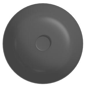 Cersanit Larga, chiuveta rotunda blat 40x40 cm, antracit mat, K677-019