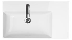 Cersanit Inverto mobila/chiuveta blat 80,5 x 45,5 cm, cu preaplin dreapta, Alb, K671-006