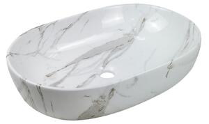 Invena Corfu, chiuveta blat 60x42x14,5 cm, imitatie piatra, INV-CE-34-701-C