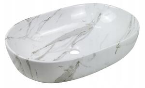 Invena Corfu, chiuveta blat 60x42x14,5 cm, imitatie piatra, INV-CE-34-701-C