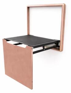 Scaun pliabil de perete pentru încălțăminte – aliaj de aluminiu și oțel-nuanță soft pink