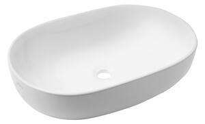 Invena Korfu, chiuveta blat 60x42x14,5 cm, alb lucios, INV-CE-34-001-C