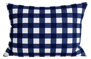 Husa pentru perna din microfibra NAVY GINGHAM 70x90 cm, albastru-alb