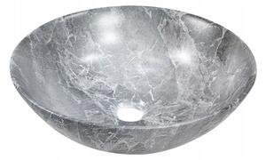 Invena Tinos, chiuveta blat 395x395x135 mm, imitatie piatra-marmura, INV-CE-43-707-C