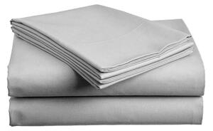Cearsaf din bumbac 140x240 cm gri deschis, 100% bumbac