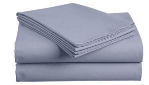Cearsaf din bumbac 140x240 cm albastru deschis, 100% bumbac