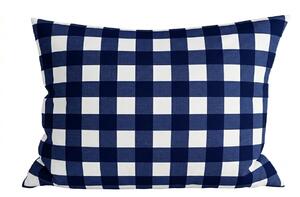 Husa de perna din microfibra NAVY GINGHAM 50x70 cm, albastru-alb