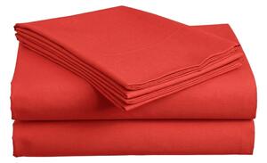 Cearsaf din bumbac 140x240 cm rosu, 100% bumbac