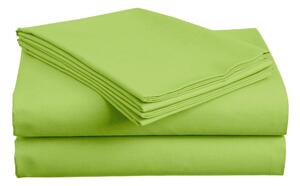 Cearsaf din bumbac 140x240 cm verde, 100% bumbac