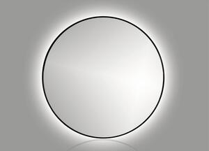 Oglindă baie cu LED Cordia Round Line Ø60 cm ramă neagră IP 44
