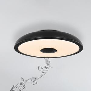Globo Plafonieră LED Raffy difuzor RGBW negru, reglabil, Negru, Camera de zi / sufragerie, Plastic, Viața tânără