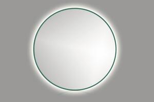 Oglindă baie cu LED Cordia Round Line Blacklight Ø80 cm ramă verde IP 44