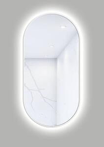 Oglindă baie cu LED Cordia Oval Line Blacklight 50x100 cm ramă albă IP 44