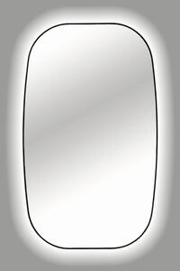 Oglindă baie cu LED Cordia Retro Line Blacklight 60x100 cm ramă neagră IP 44