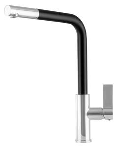 Gamma Side, baterie autonomă pentru chiuvetă cu gura de scurgere, crom negru, GMA-BSE-BK
