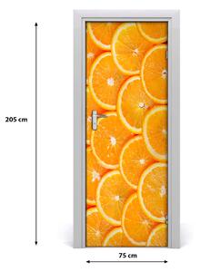 Autocolante pentru usi felii de portocale
