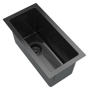 Gamma Gamma, chiuvetă din oțel cu 1 compartiment 220x440x210 mm, negru, GMA-S2244-BK