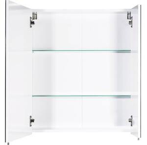 Dulap baie cu oglindă SPS 600.1, 2 uși, PAL, 60x70,7 cm alb lucios