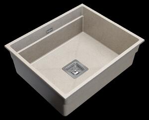 Gamma Decor 6050, chiuvetă granit cu 1 compartiment 600x500x220 mm, bej, GMA-ZLE000111