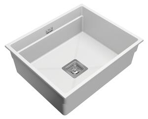 Gamma Decor 6050, chiuvetă granit cu 1 compartiment 600x500x220 mm, alb, GMA-ZLE000113