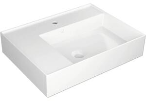 Lavoar pe blat Jungborn QUATTRO 61x46 cm, poliță stânga, alb lucios