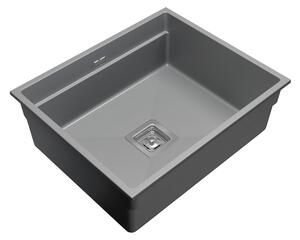 Gamma Decor 6050, chiuvetă granit cu 1 compartiment 600x500x220 mm, gri, GMA-ZLE000114