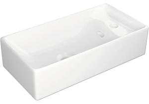 Lavoar pe blat Jungborn NOVE, baterie pe dreapta, 25x51 cm, alb lucios