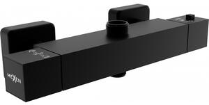 Baterie termostatica Mexen CUBE cu racord superior 3/4" pentru coloana semiluna, negru, 77250-70