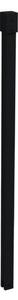 Erga Paris, suport de tavan pentru paravane de duș cu grosimea sticlei de 6(8) mm, lungime 62 cm, negru mat, ERG-V02-PARIS-BAR62-BK