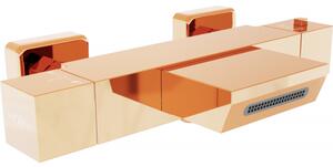 Baterie termostatica Mexen CUBE, auriu roz, 77360-60