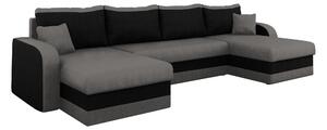 Colțar Comfivo Melissa IV, Funcția de dormit, Spațiu de depozitare, 304x140x80cm, 140.5 kg, Picioare: Plastic