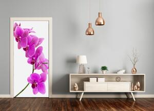 Autocolante pentru usi orhidee roz