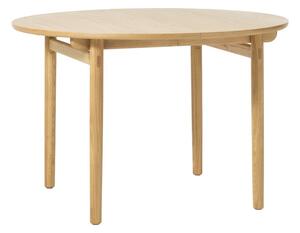 Masă de dining rotundă extensibilă cu aspect de lemn de stejar ø 120 cm Carno – Unique Furniture