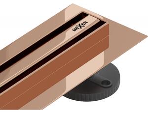 Mexen Flat 360° Slim scurgere liniară rotativă 80 cm, Roz-auriu - 1641080
