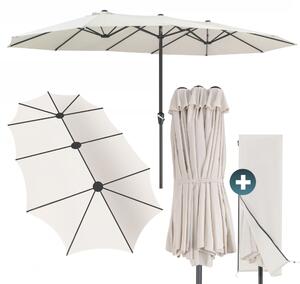Umbrelă dublă MIAMI, 460 × 270 cm, bej Kingsleeve