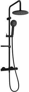 Set de duș Mexen KX40 cu robinet termostatic Kai, negru, 771504091-70