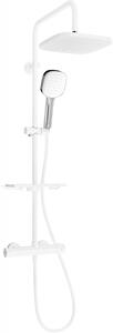 Set de duș Mexen KT33 cu robinet termostatic Kai, alb-crom, 771503393-21