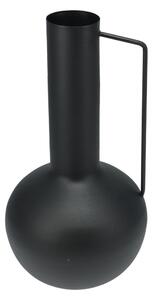 Vază decorativă, din zinc, culoarea negru, 17x17x34.5 cm