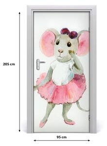 Autocolante pentru usi mouse-balerină