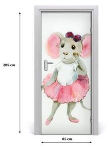 Autocolante pentru usi mouse-balerină