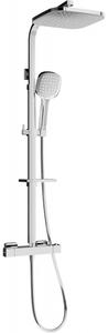 Mexen CQ33 set de duș cu pară de tip ploaie și baterie termostatică, Crom - 772503395-00
