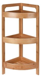 Raft baie, din bambus, cu 3 etajere, colțar, 23x23x61 cm, Bathroom Solutions