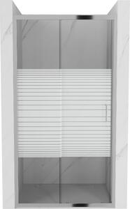 Mexen Apia ușă de duș culisantă 135 cm, Dungi, Crom - 845-135-000-01-20