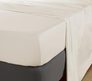 Cearceaf de pat cu elastic, 400TC - Ivory