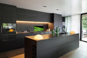 Panou sticlă decorativa bucătărie fundal valuri verzi