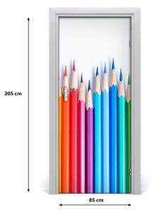 Autocolante pentru usi creioane colorate