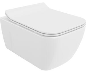 Mexen Margo vas de toaletă Rimless cu capac slim cu închidere lentă , duroplast, Albă - 30420800